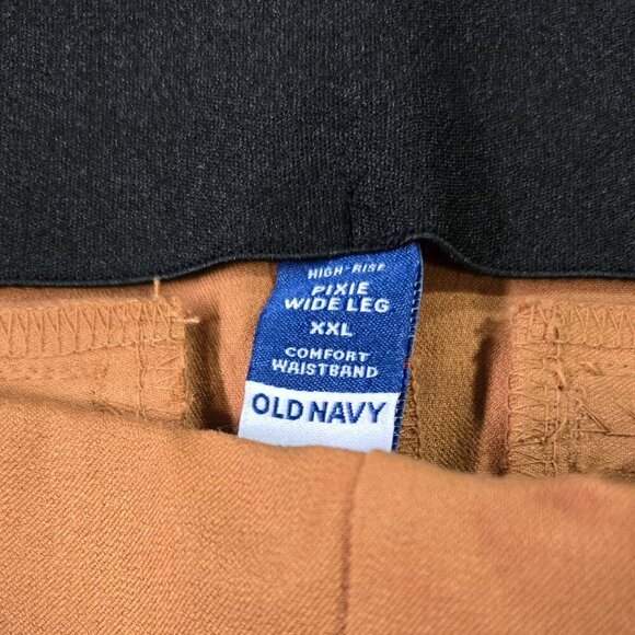 Old Navy NWT High Waisted Pull On Pixie Super Wide Leg Pants Soft Bronze - Picture 8 of 11
